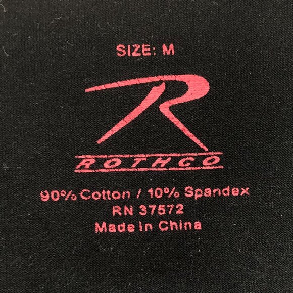 Vintage Y2K Rothco Black & Yellow Army Tank Top Medium Spaghetti Strap Cami - Picture 6 of 6